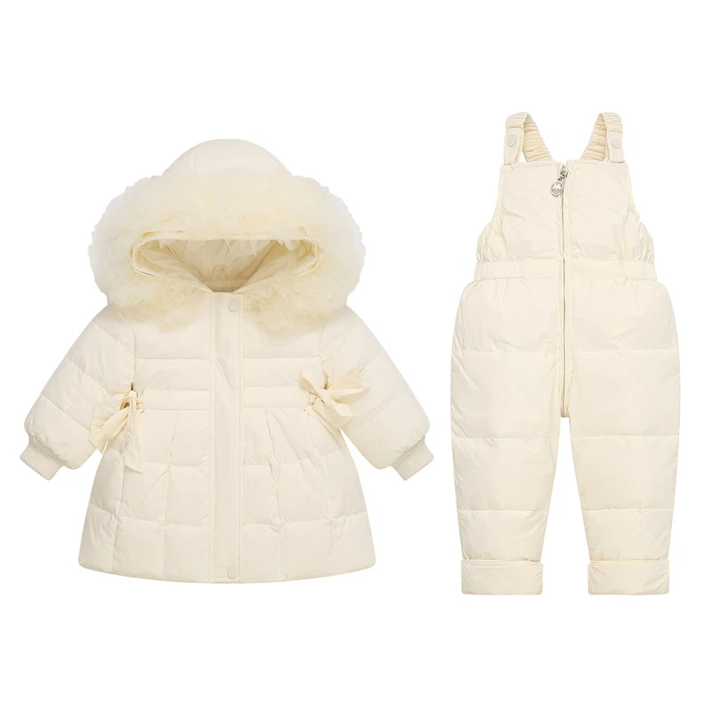 Little Boys Girls Thick Warm Down Jacket Jumpsuit Clothing Set childrensterritory