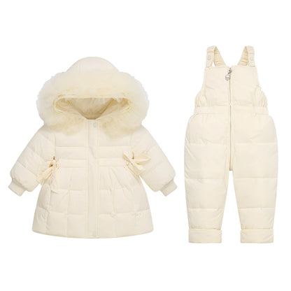 Little Boys Girls Thick Warm Down Jacket Jumpsuit Clothing Set childrensterritory