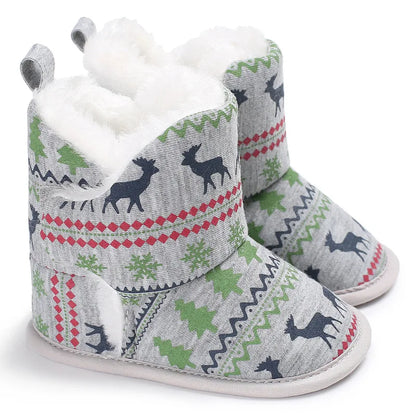 Baby Boys Girls Fluffy Fleeceed Warm Winter Boots