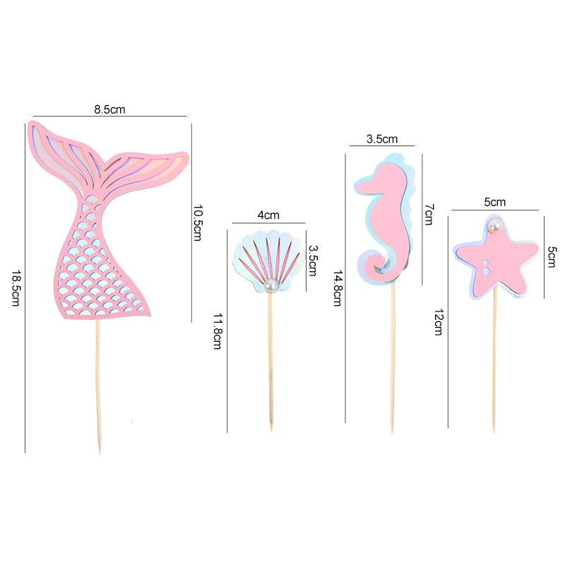 Mermaid Themed Cupcakes Toppers for Kids Party childrensterritory