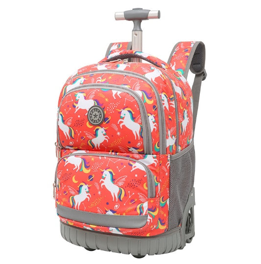 Durable Kids/Teen School Rolling Backpacks Travel Trolley Bag childrensterritory
