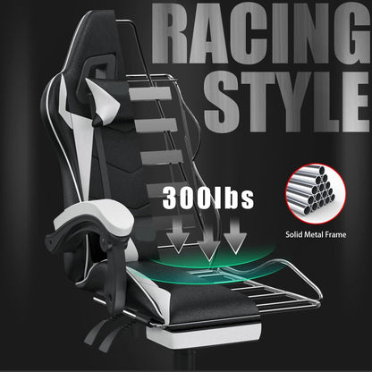 Adaptable Gaming Chair with Headrest and Footrest childrensterritory