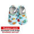 Cartoon Design Baby Beach Sneakers, Aqua Barefoot Shoes