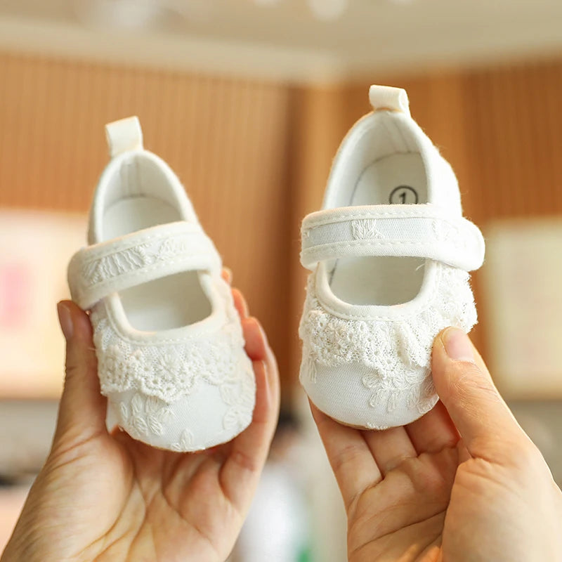 Cute Lace Design Baby Girl Non Slip Princess Crib Shoes childrensterritory