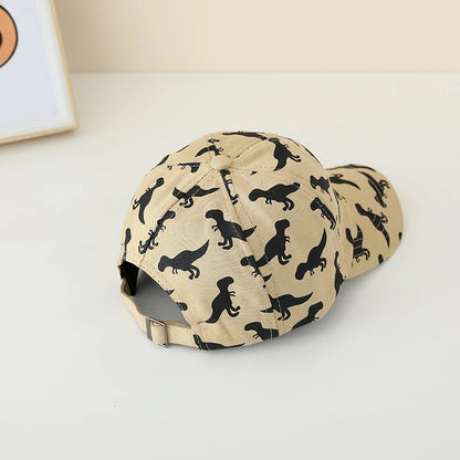 Kids Dinosaurs Embroidered Adjustable Outdoor Sports Hats childrensterritory