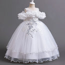 Girls' Luxury Puffy Long Princess Dresses for School Performance childrensterritory