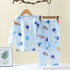 Cartoon Print Soft Breathable Kids Cotton Pajamas Set childrensterritory