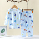 Cartoon Print Soft Breathable Kids Cotton Pajamas Set childrensterritory