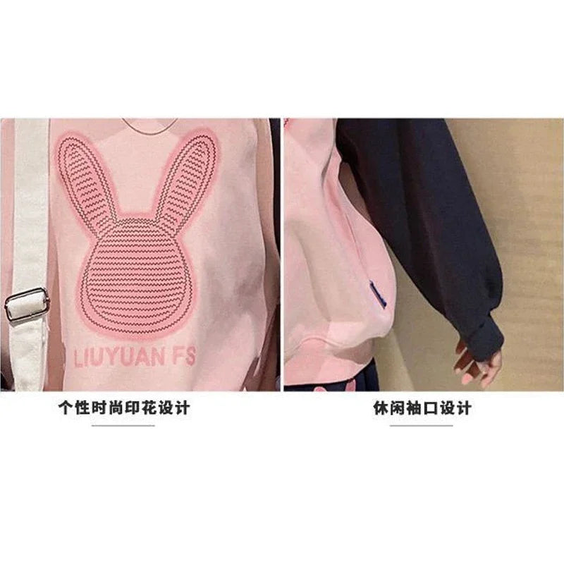 Cartoon Rabbit Pattern Girls Casual Sports Suit childrensterritory