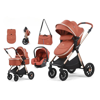 Multifunctional Baby Stroller with Detachable Basket childrensterritory