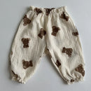 Printed Soft Cotton Girls Casual Pants childrensterritory