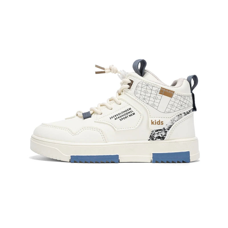Kids White Casual School Tennis Sports Sneakers