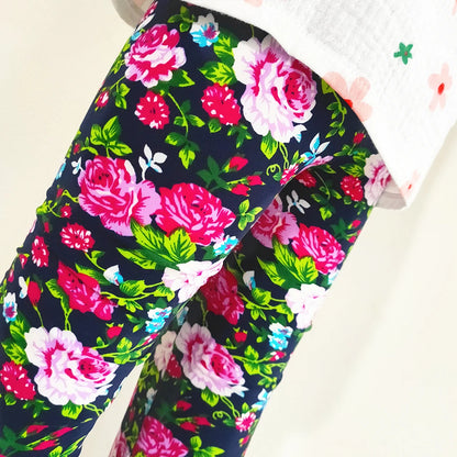 Kids Girl Floral Print Slim Fit Leggings/Trousers childrensterritory