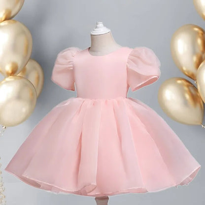Kids Girls Puff Sleeve Princess Dress For Birthday Party childrensterritory