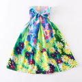 Bohemian Style Kids Girls Floral Sling Ruffles Beach Dresses childrensterritory