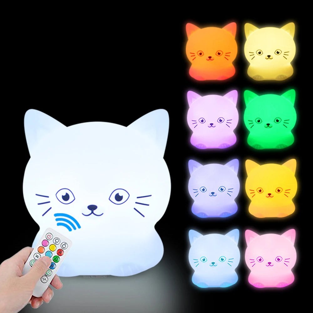 Rechargeable Owl LED Night Light in 9 Colors for Kids Room childrensterritory