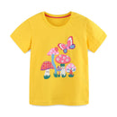 Girls Cartoon Print Casual Summer T-Shirts