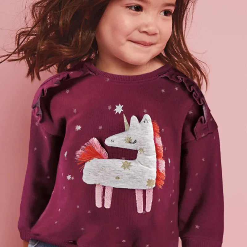 Kids' Long-Sleeved Animal Print Winter Sweatshirts