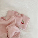 Kids Cartoon Print Long Sleeves Warm Clothing Set childrensterritory