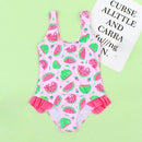 Little Girls Printed One-Piece Summer Swimsuit