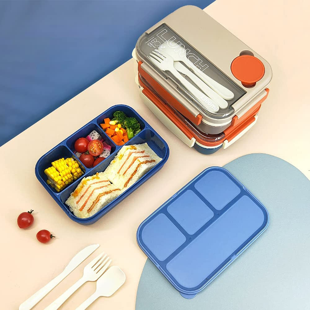 Leakproof 4 Compartments Bento Box for Adults childrensterritory