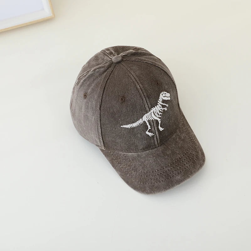 School Boys Embroidered Dinosaur Adjustable Caps childrensterritory