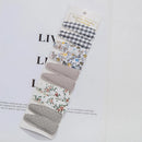 10 Pieces/Lot Flower Print Cotton Alloy Hair Clips Set childrensterritory