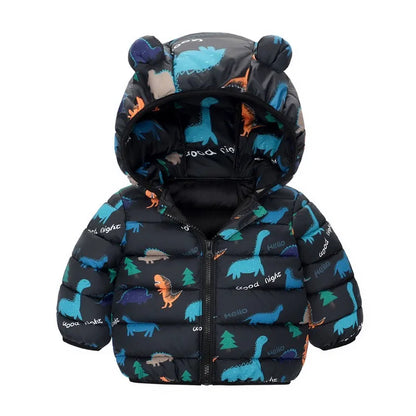 Baby Kids Cartoon Design Puffer Winter Jacket childrensterritory