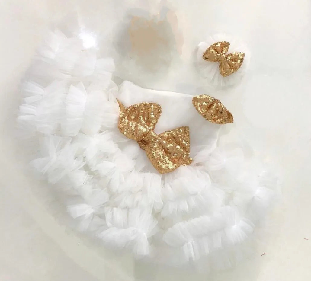 Baby/Kid Girls Shiny Sequins Tutu Party Gown with Headbow childrensterritory