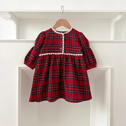 Baby Kids Long Sleeves Lace Design Christmas Party Costumes childrensterritory