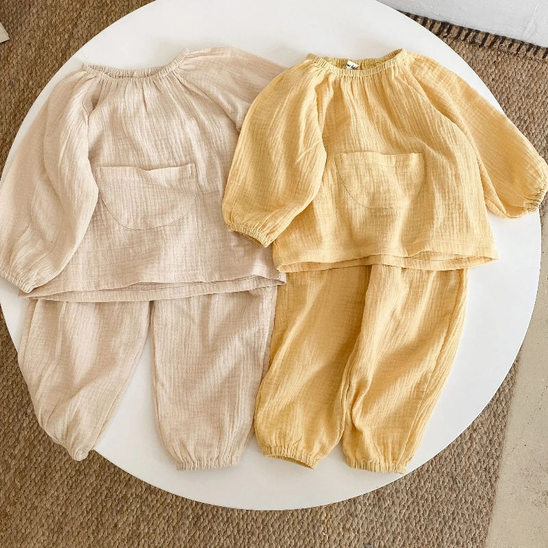 Baby/Kids 2pcs Long Sleeve Pajamas Suit for Boys/Girls