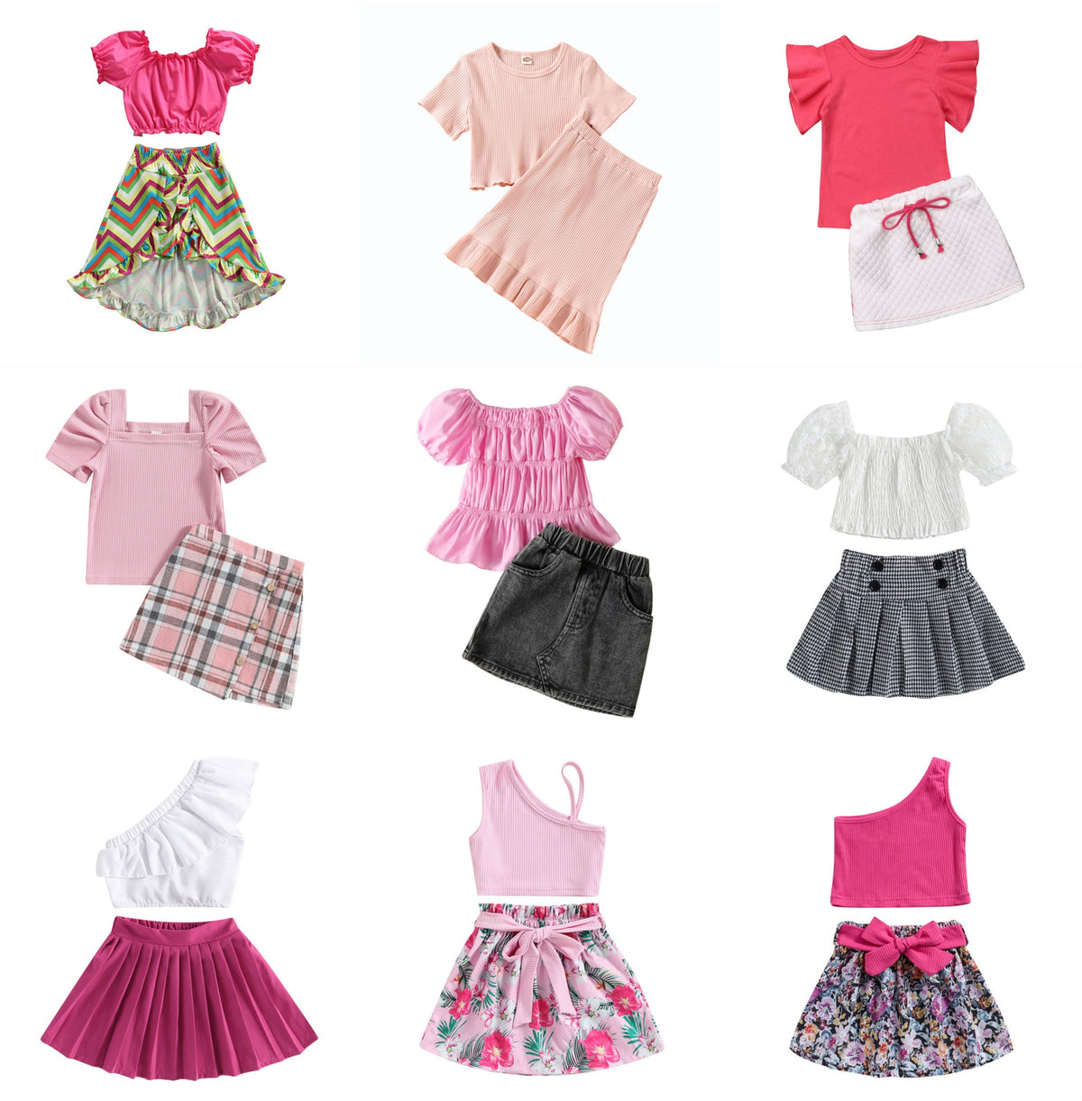Kids Girl 2 Piece Floral Print Summer Fashion Outfits childrensterritory