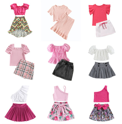 Kids Girl 2 Piece Floral Print Summer Fashion Outfits childrensterritory