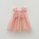 Little Girls Rainbow Stereoscopic Wings Design Summer Princess Dresses childrensterritory