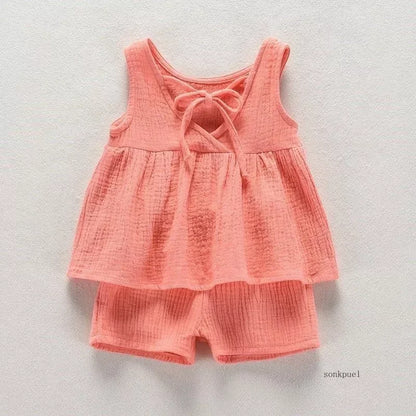 Sleeveless Frock Design Baby Girls Summer Outfit childrensterritory