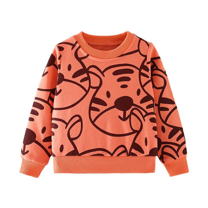 Long Sleeve Stars Cartoon Print Kid Boys Girls Sweatshirts childrensterritory