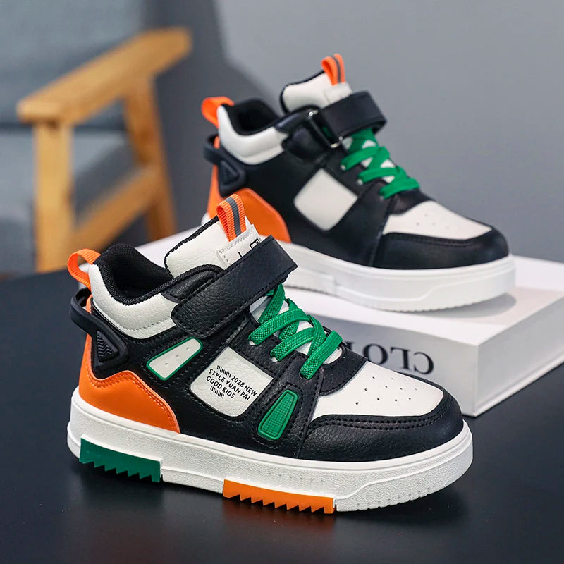 Waterproof, Non-slip Kids Casual Leather Sneakers childrensterritory