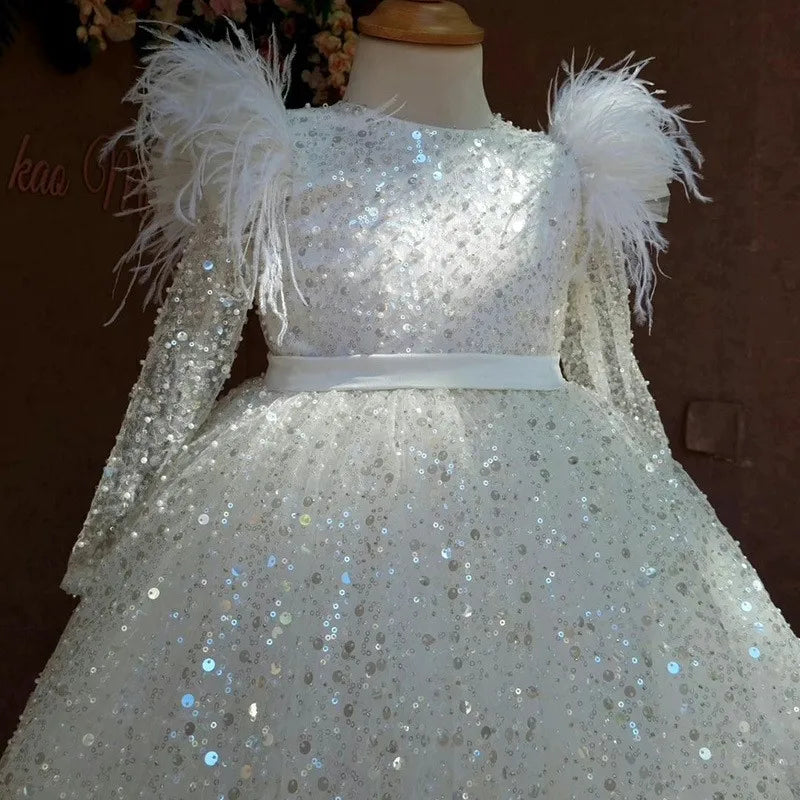 Kids Girls Sequins Tutu Birthday/Wedding Party Dress childrensterritory