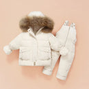 Little Boys Girls Thick Warm Down Jacket Jumpsuit Clothing Set childrensterritory