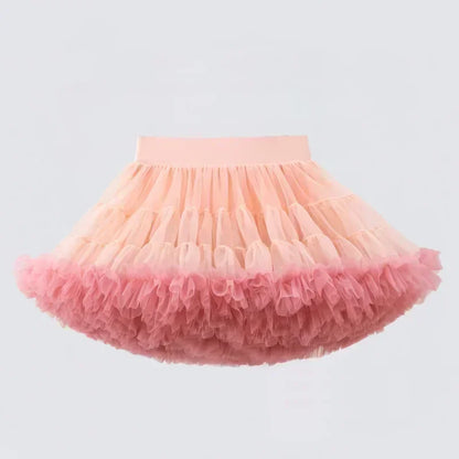 Little Girls Solid Colors Fluffy Chiffon Tutu Skirts childrensterritory