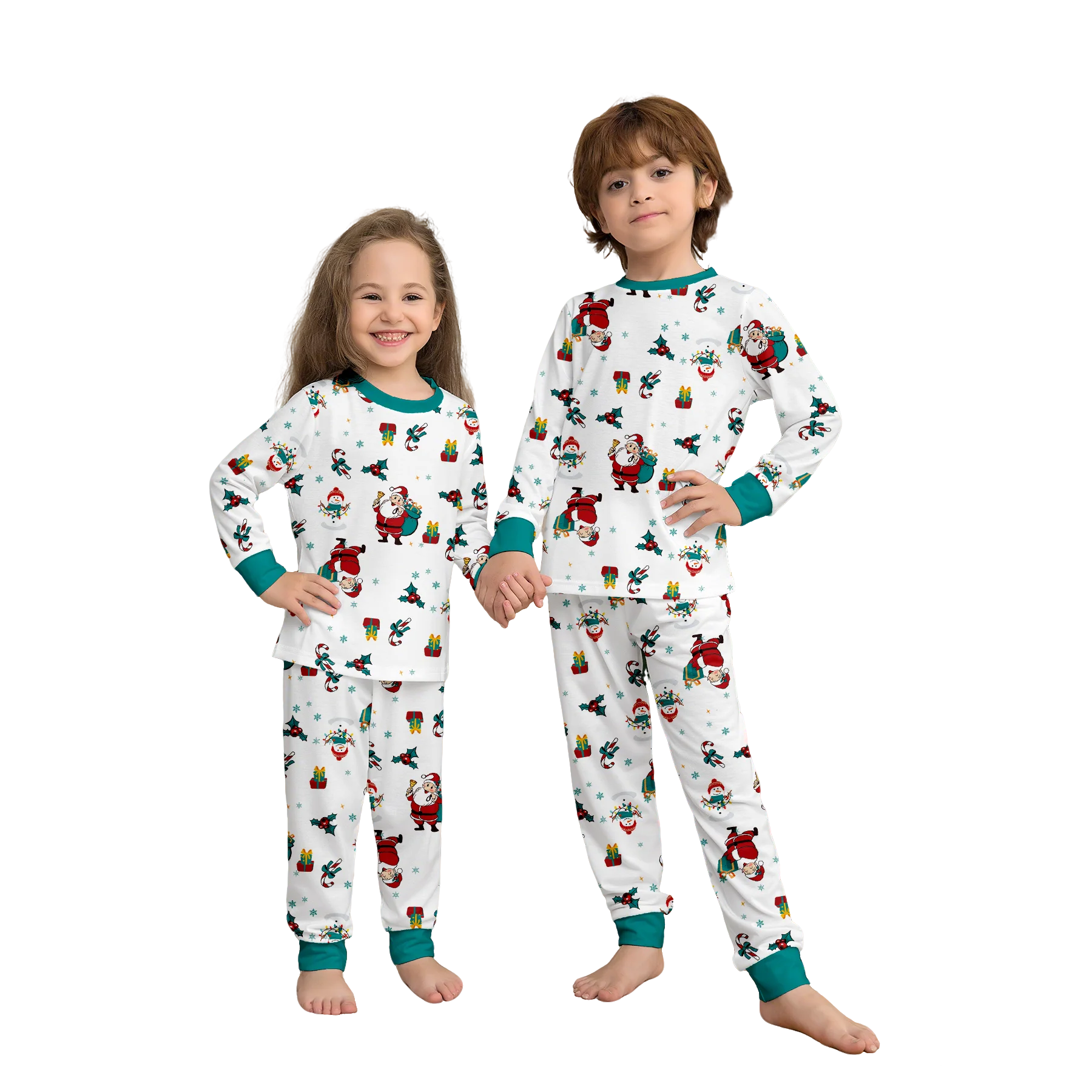 Kids' Long-Sleeved Christmas Print Clothing Set childrensterritory
