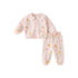 Kids Zipper Floral Print Long Sleeve Warm Coat Set childrensterritory