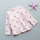 Lovely Heart Print Kids Girls Knitted Sweater childrensterritory