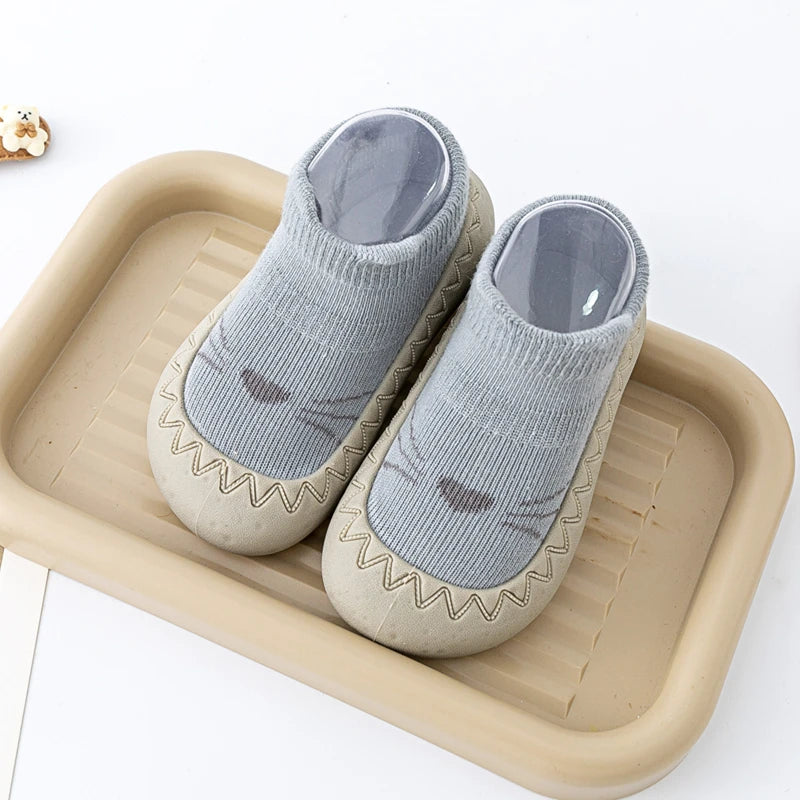 Baby Cute Cartoon Design Rubber Sole Floor Socks Shoes childrensterritory