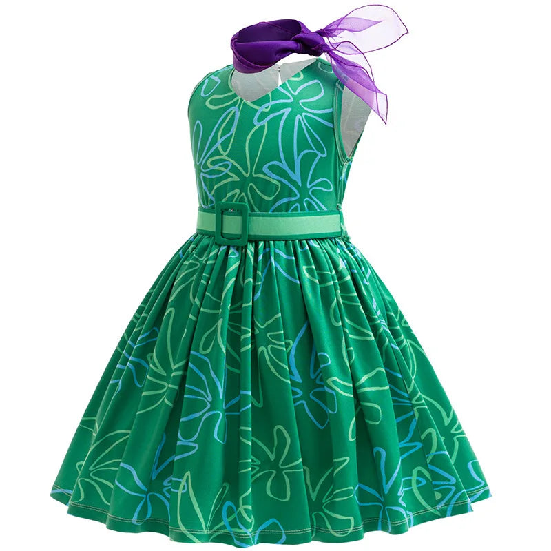 Sleeveless Printed Halloween Dresses For Girls