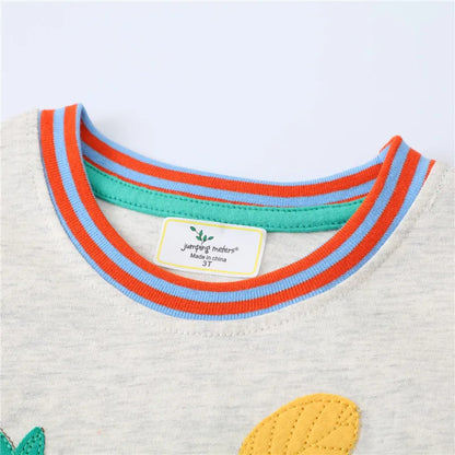 Kids Girls Cartoon Animal Design Princess Dress for Autumn childrensterritory