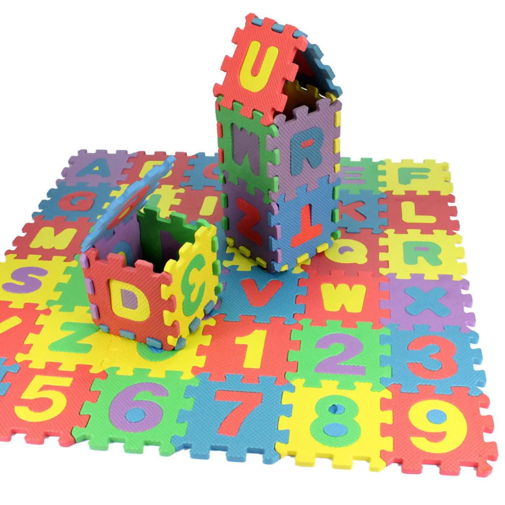 36 Pcs Alphabet Numbers Print Baby Mat 3D Puzzle Toys