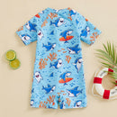 Baby/Kids Cartoon Shark Print Swimsuit for Girl Boy childrensterritory