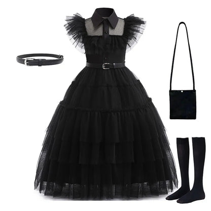 Wednesday Addams Kids Easter Halloween Party Costumes childrensterritory
