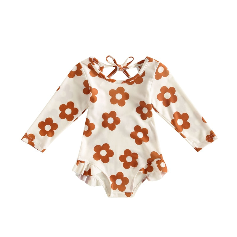 O-Neck Floral Baby Girl Swimsuit/Beach Wear childrensterritory